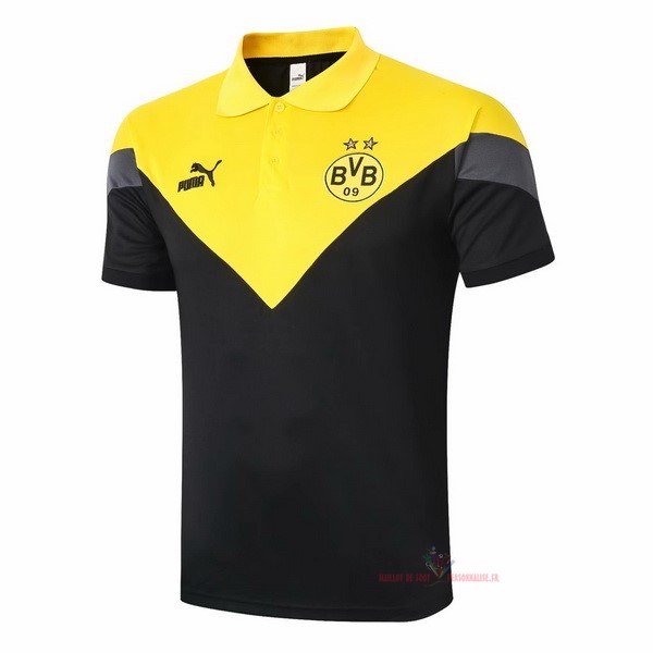 Maillot Om Pas Cher PUMA Polo Borussia Dortmund 2020 2021 Jaune Noir
